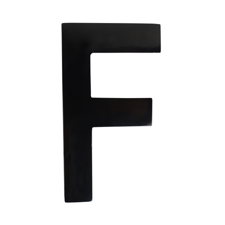 ARCHITECTURAL MAILBOXES Brass 4 inch Floating House Letter Black F 3582B-F